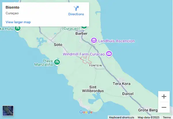 Bisento Curacao Map and Location