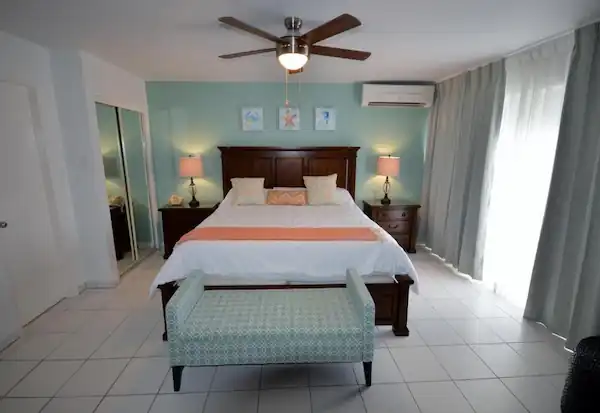 Interior of a studio apartment at Atrium Beach Resort and Spa St Maarten.